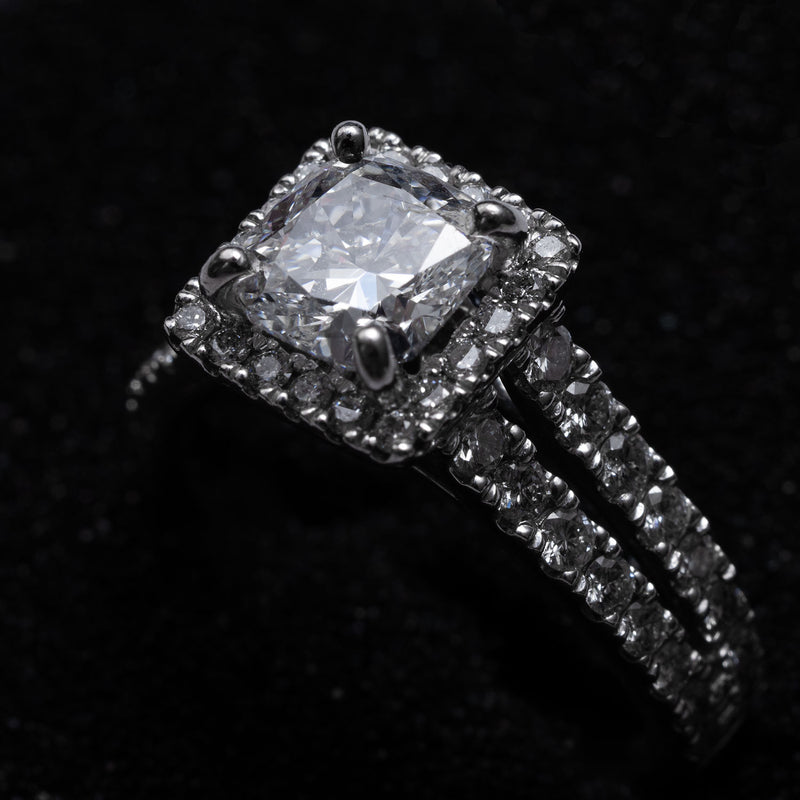 1.18 ct Diamond Whitegold Ring + VVS1