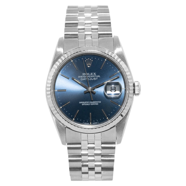 Rolex 36mm hot sale blue dial