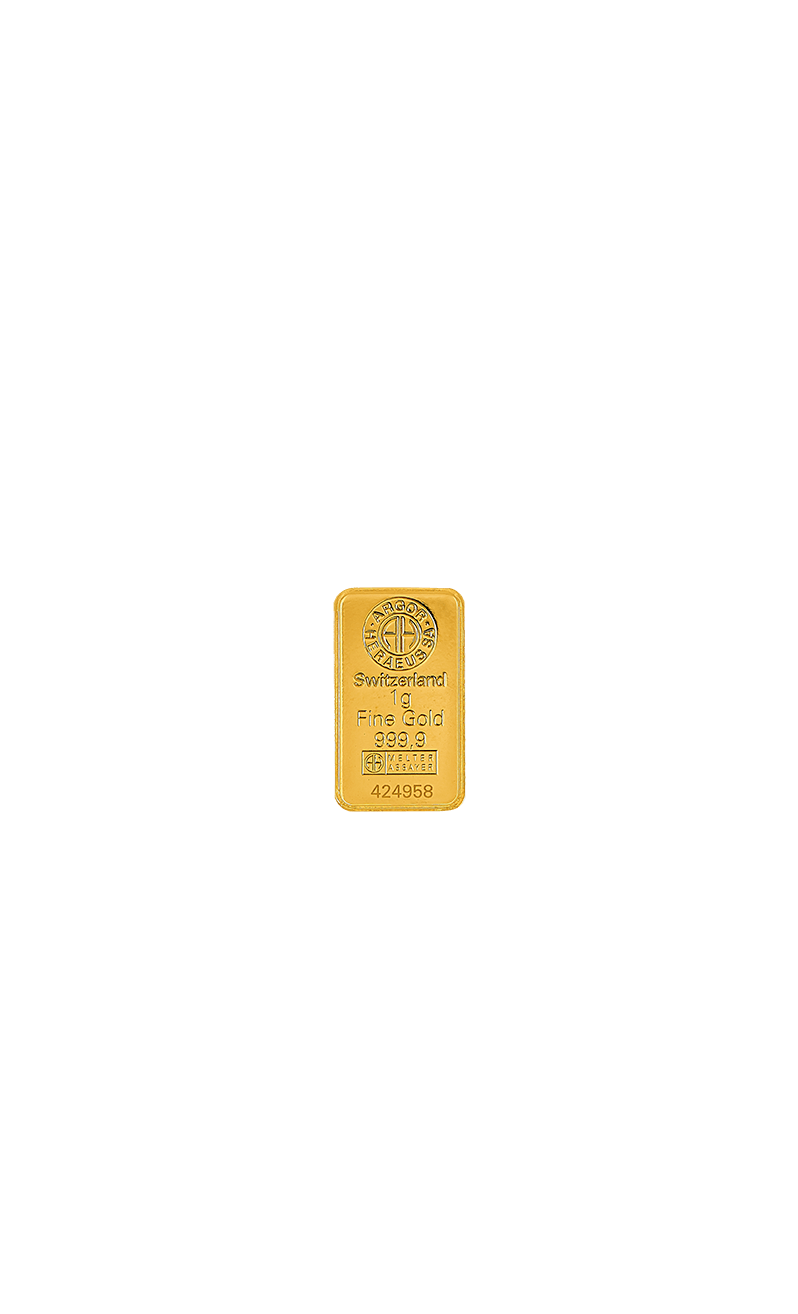 1 g Gold Kinebar AHSA geprägt 99,99 %