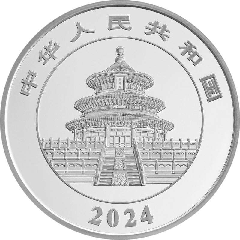 150g Silber China Panda 2024 Polierte Patte - Pre Order