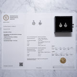 7.90 ct Diamond Platinum & 18k White Gold Earring + VSS-SI