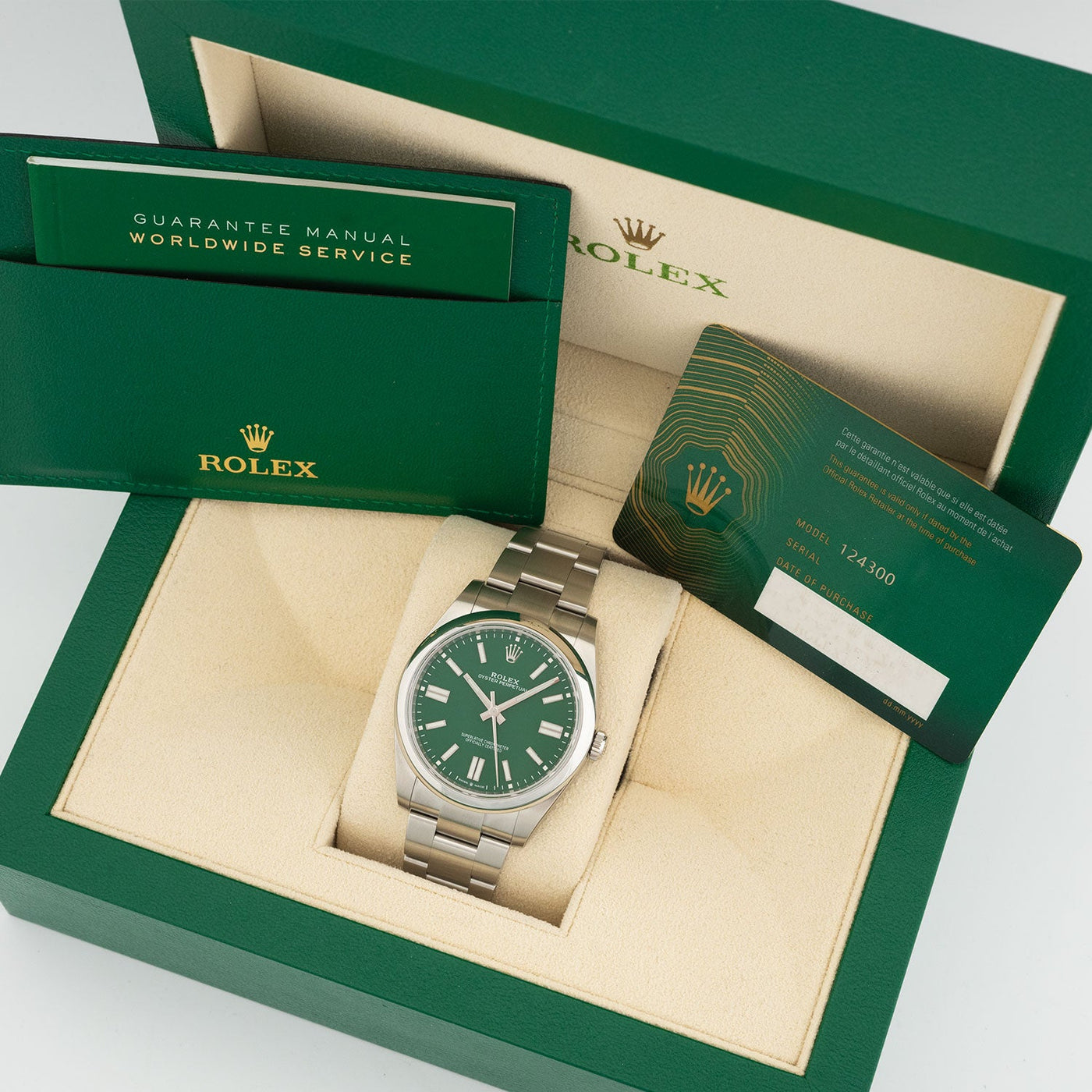 Oyster Perpetual 41mm Green Dial 2021 LC100 - 124300 – Marc Gebauer