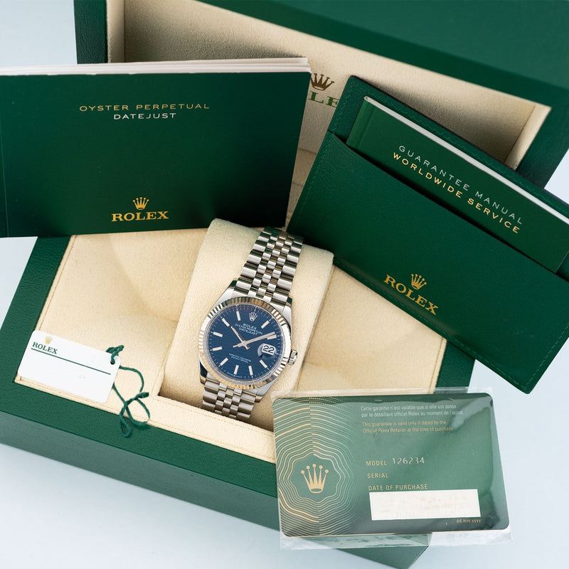 Datejust 36mm Blue Motif Dial 2022 Jubilee - 126234