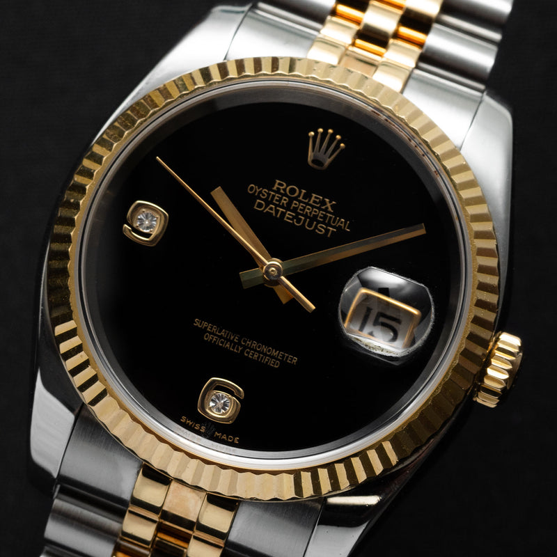 Datejust 36mm Factory Onyx Dial 2003 - 116233