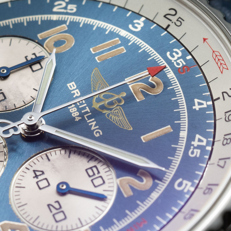 breitling navitimer 38mm blue