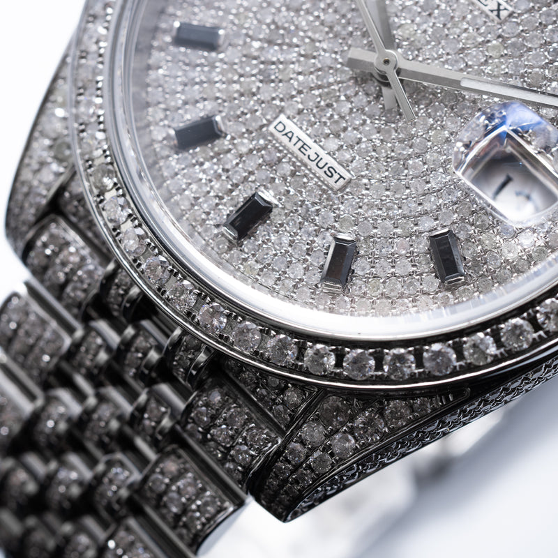 Datejust 41mm Iced Out Diamond Setting Onyx Indizes Jubilee 2023 - 126300