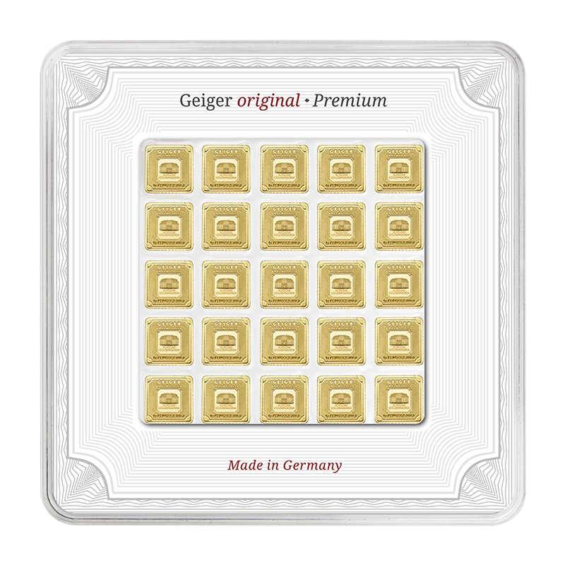 25 x 1g Goldbarren Geiger (Multicard 25)