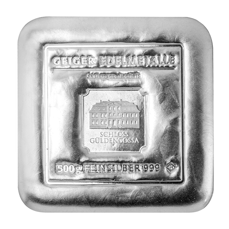 500g Silberbarren Geiger (gegossen)