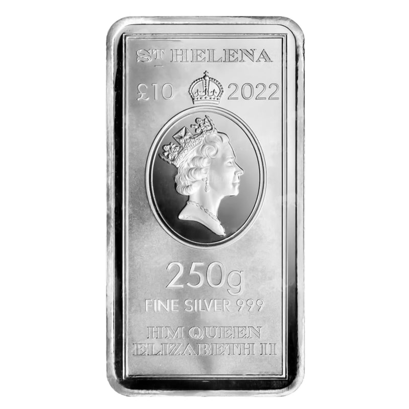 250g Silber Bar - St. Helena East India