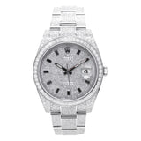 Datejust 41mm Iced Out Diamond Setting Onyx Indizes Oyster 2023 - 126300