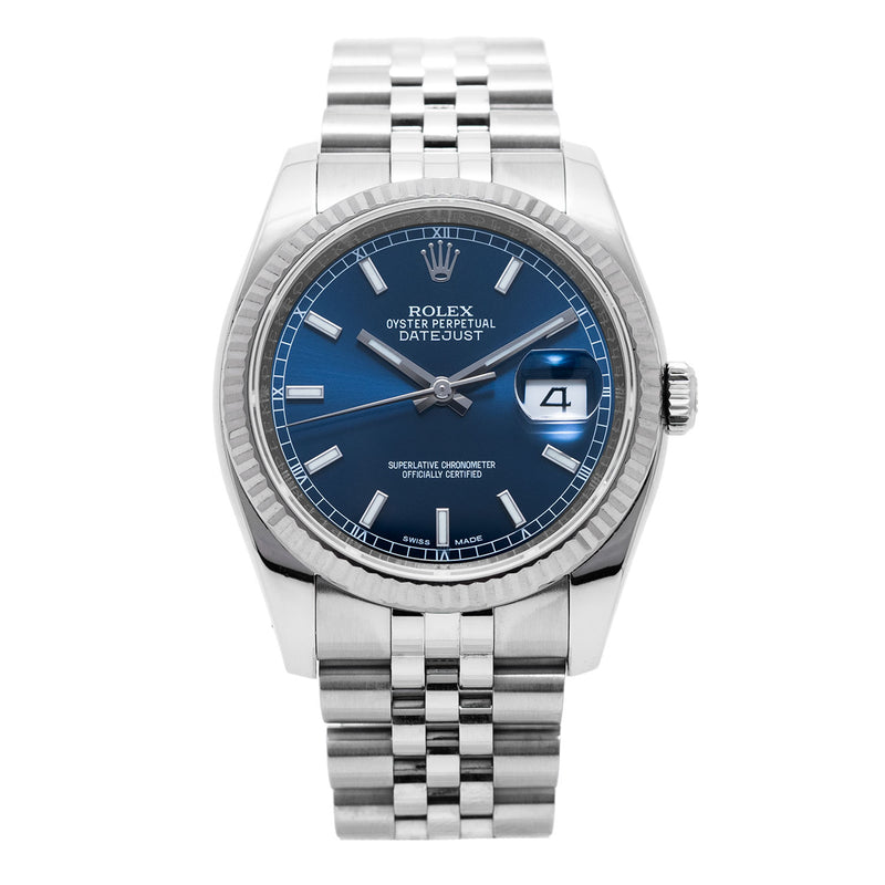 Rolex 116234 blue on sale dial