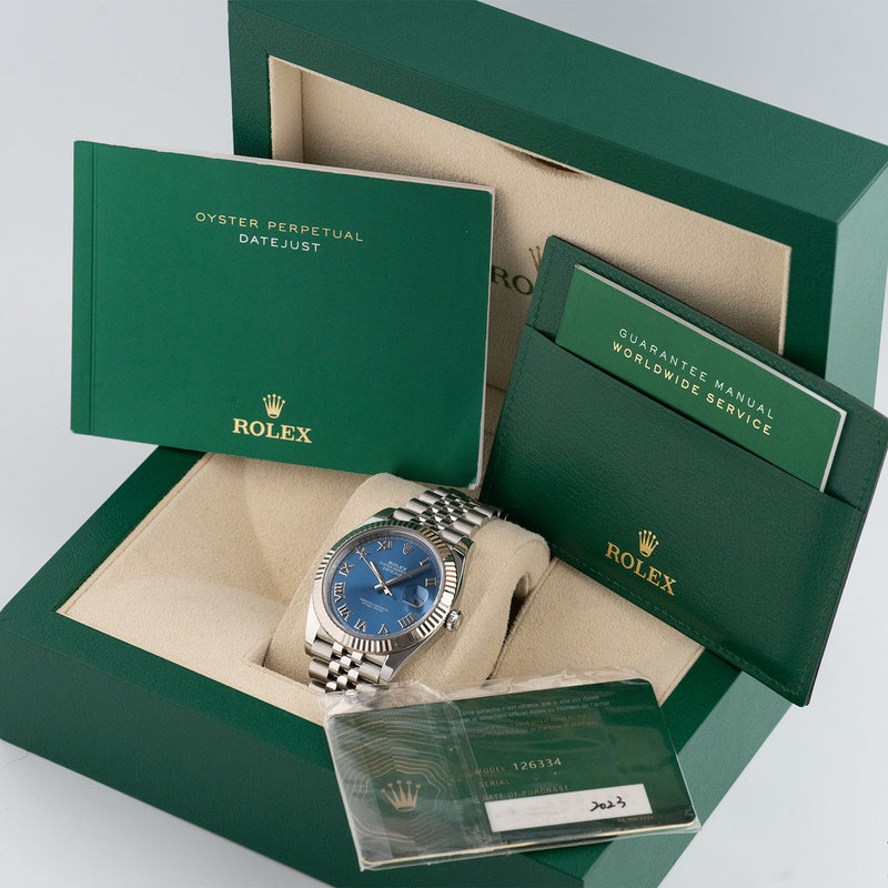 Datejust 41mm Azzurro Dial 2023 Jubilee - 126334