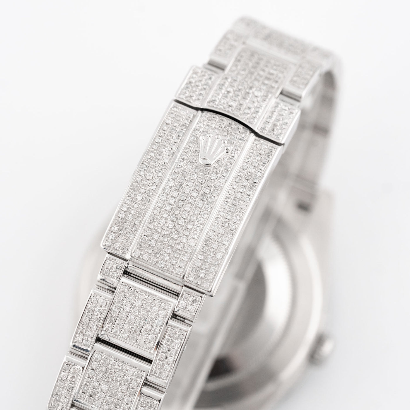 Datejust 41mm Iced Out Green Roman Dial Oyster 2019 - 126300 