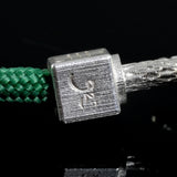 Bracelet GREEN SEA - 925 sterling silver with an orange topaz