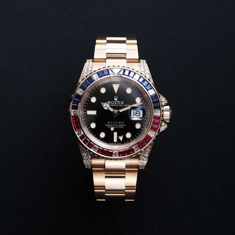 GMT-Master II Rosegold Factory Diamond - 126755SARU