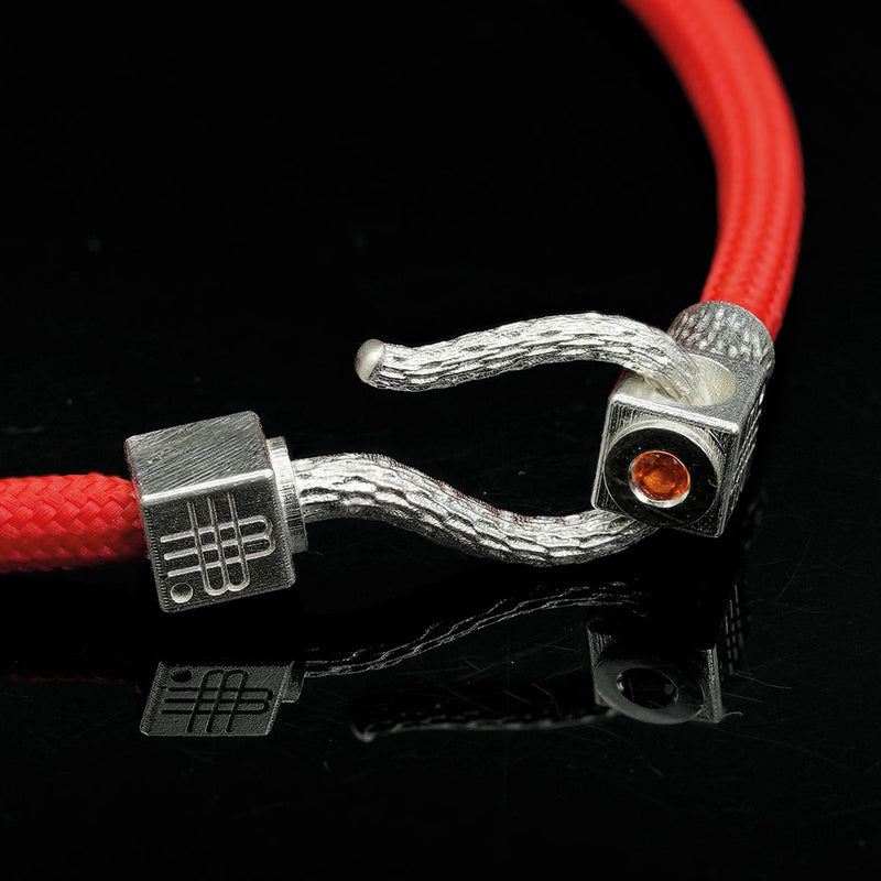 Bracelet RED SEA - 925 sterling silver with an orange topaz