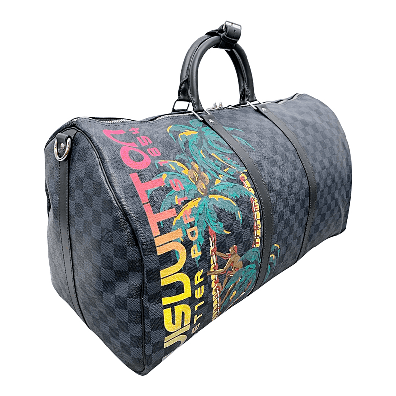 Louis Vuitton Keepall Bandouliere 55 Damier Cobalt Jungle Weekend Travel  Bag